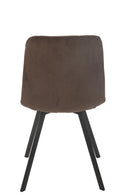 Dining Chair Clark Metal/Polyester Brown