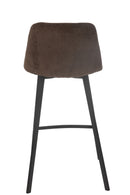 Bar Chair Kent Metal/Polyester Brown - Majorr