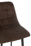 Bar Chair Kent Metal/Polyester Brown - Majorr