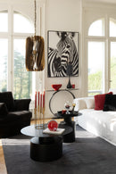 Wall Deco Zebra Canvas/Plastic Black/White