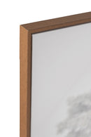 Wall Deco Landscape Yak Pinewood/Polyresin White/Brown