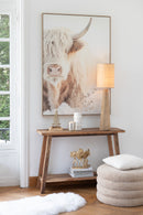 Wall Deco Yak Face Pinewood/Polyresin White/Beige