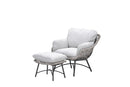Logan fauteuil inclusief voetenbank - rope taupe - valley sand - Majorr