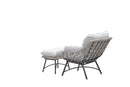 Logan fauteuil inclusief voetenbank - rope taupe - valley sand - Majorr