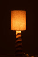Table Lamp Threaded Ailanthus Wood Natural/Grey