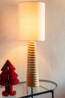 Table Lamp Threaded Ailanthus Wood Natural/Grey