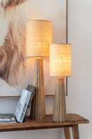 Table Lamp Umbrella Ailanthus Wood Natural Large