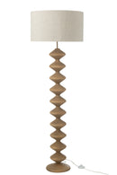 Lampadaire Caterpillar en bois de peuplier naturel/gris