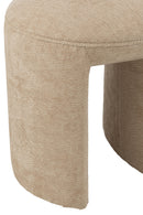 Tabouret rond textile beige