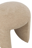 Tabouret rond textile beige