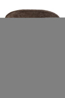 Dining Chair Textile/Metal Dark Brown