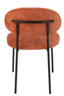 Dining Chair Textile/Metal Orange Rust