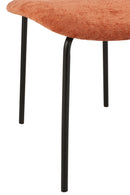 Dining Chair Textile/Metal Orange Rust