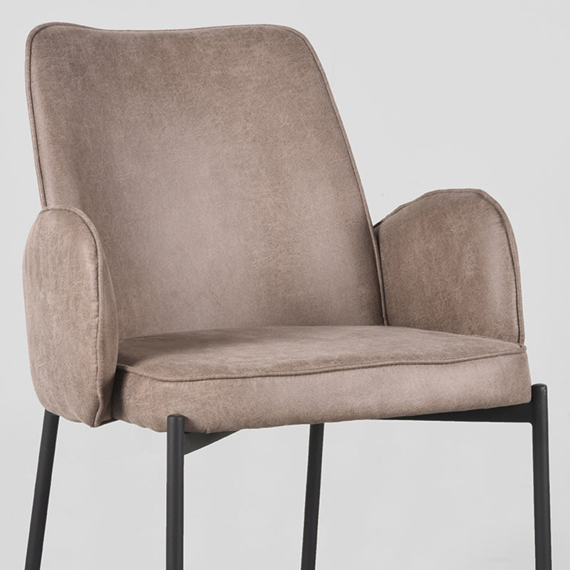 LABEL51 Eetkamerstoel Joni - Taupe - Microfiber - Majorr