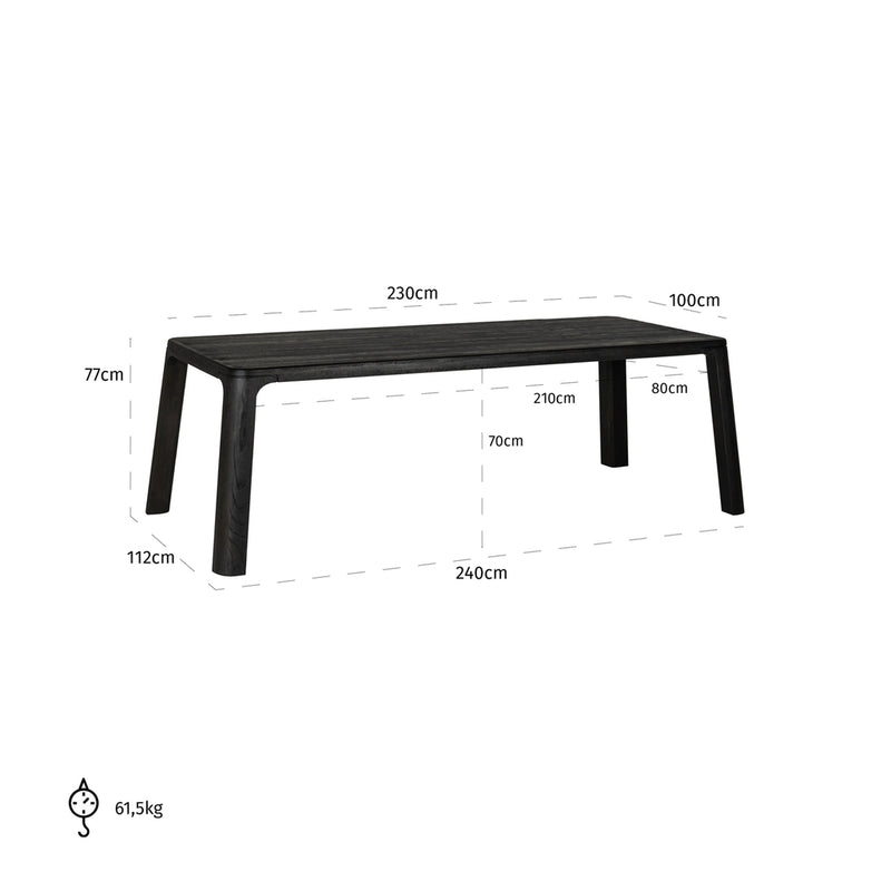 Eettafel Baccarat 230 - Majorr