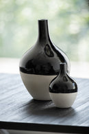 Vase Iva Porcelain Black/White Large