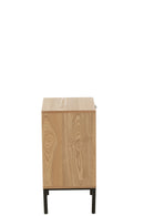 Night Table Square Mdf/Metal Natural/Black - Majorr