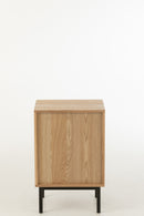 Night Table Square Mdf/Metal Natural/Black - Majorr