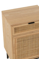 Night Table Square Mdf/Metal Natural/Black - Majorr