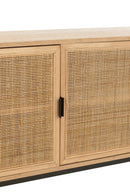 Cabinet Square Mdf/Metal Natural/Black Large