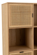 Closet Compartments Mdf/Metal Natural/Black
