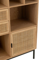 Closet Compartments Mdf/Metal Natural/Black
