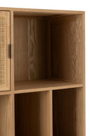 Closet Compartments Mdf/Metal Natural/Black