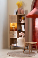 Closet Compartments Mdf/Metal Natural/Black