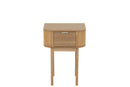 Night Table Rounded Mdf/Pine Wood Natural
