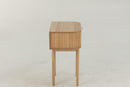 Night Table Rounded Mdf/Pine Wood Natural - Majorr