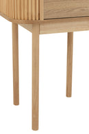 Night Table Rounded Mdf/Pine Wood Natural