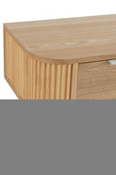 Night Table Rounded Mdf/Pine Wood Natural