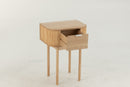 Night Table Rounded Mdf/Pine Wood Natural - Majorr