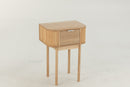 Night Table Rounded Mdf/Pine Wood Natural