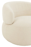 Chair Swivel Round Poplar Wood/Foam Cream