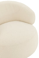 Chair Swivel Round Poplar Wood/Foam Cream