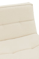 Chair Swivel Square Poplar Wood/Foam Cream