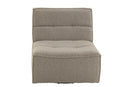 Chair Swivel Square Poplar Wood/Foam Taupe