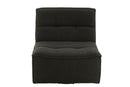 Chaise pivotante carrée en bois de peuplier/mousse noire