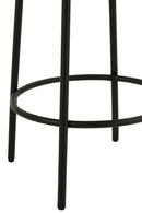 Bar Stool Boucle Plywood/Polyester White/Black