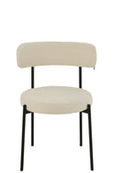Chair Boucle Plywood/Polyester White/Black