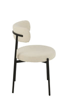 Chair Boucle Plywood/Polyester White/Black