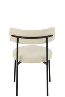 Chair Boucle Plywood/Polyester White/Black