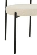 Chair Boucle Plywood/Polyester White/Black