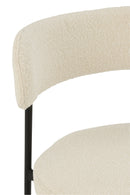 Chair Boucle Plywood/Polyester White/Black