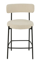 Bar Chair Boucle Plywood/Polyester White/Black
