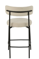 Bar Chair Boucle Plywood/Polyester White/Black