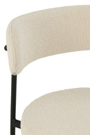 Bar Chair Boucle Plywood/Polyester White/Black