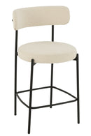 Bar Chair Boucle Plywood/Polyester White/Black