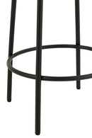 Bar Stool Boucle Plywood/Polyester Grey/Black